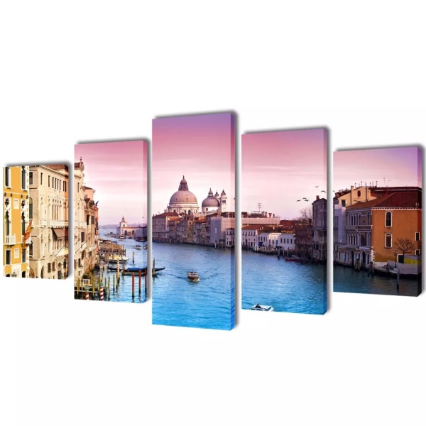 Set Tablouri Din Pânză Cu Imprimeu Veneția 100 x 50 cm 241556